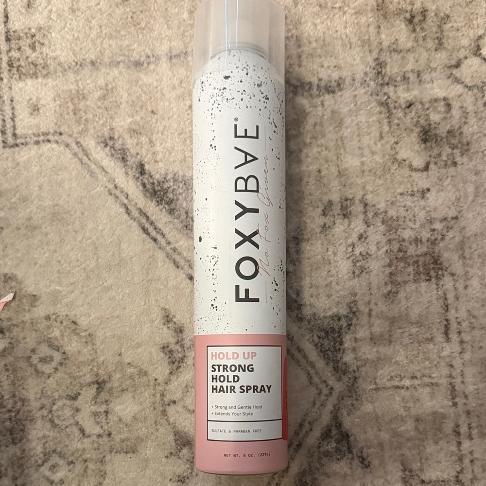 FOXYBAE Hold Up Strong Hold Hairspray — White & Pink